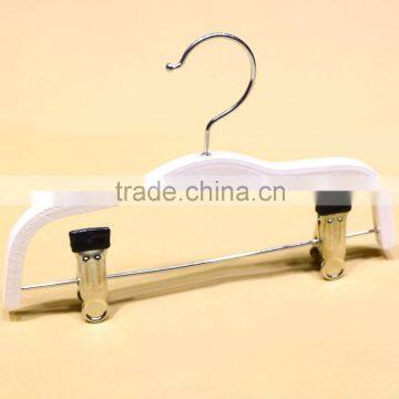 White Wooden Pants Hanger for Children Garment photo-2