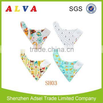 2016 ALVA Panda printed double cotton baby bibs resusable cute drool bibs fit for 6 months to 2 years old