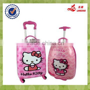 2015 China Supplier ABS Kid Travel Trolley Luggage, Cartoon Cute Kids School Bags Kids Luggage