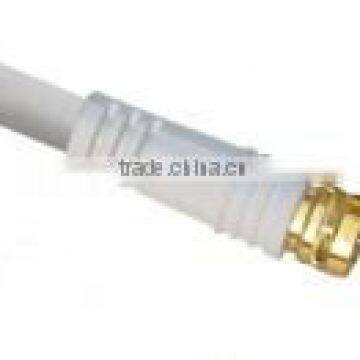 F plug cable,plastic moulding plug,RG59RG6/3C2VOFC/CCS/CCA coaxial cable