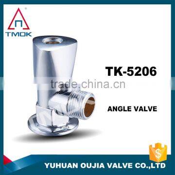 brass angle valve with chromed polishing three way flow water NPT thread CE wall mounted sanitary bathroom clean washing machine