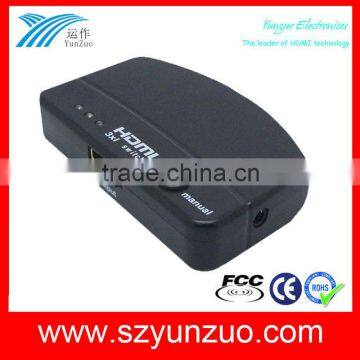 2013 Shenzhen Hot Sale Mini HDMI Switch 3 port 3x1 3D 1080P