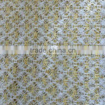 Spun gold polyester mesh fabric for clothing