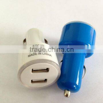 Blue LED 2 USB Car Charger Adapter For Ipad/ iphone 5G 5S