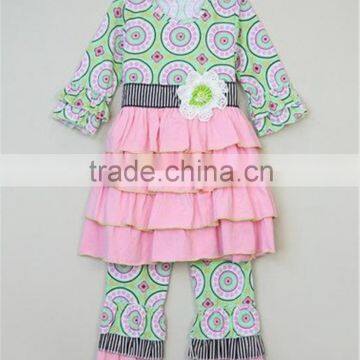 Wholesale Childrens Cotton Orange Chevron Thanksgiving Baby Girls Boutique Clothing photo-4