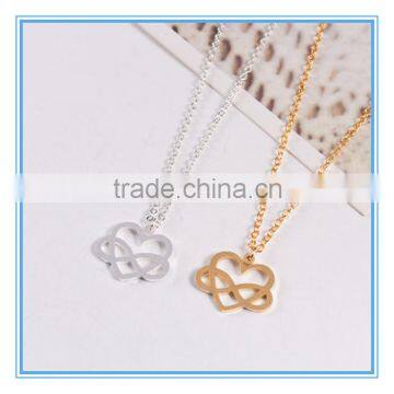 stainless steel infinity heart necklace