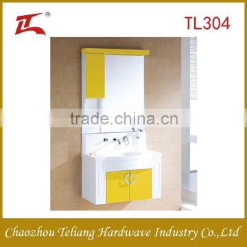 New Design Colorful Wall Mount Bathroom Vanity Cabinet with Colorful Mirror