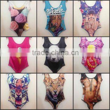 Fashion digital printing Women swimsuit,Digital sublimation transfer print women one piece swimsuit, swimming wear