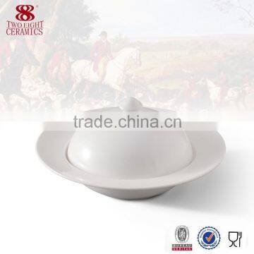 White ceramic dinnerware porcelain ceramic shape soup tureen