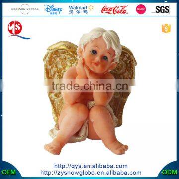 Resin Lovely Angel Figurine With Lovely Baby Angel Figurine