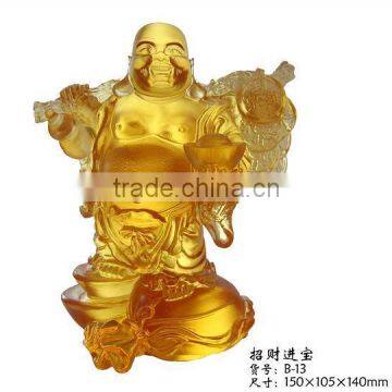 Wholesale Crystal Transparent Larghing Jade Buddha Statue