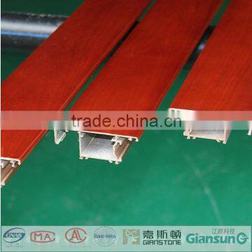 High quality pvc veneer Coating Aluminum Window & Door Profiles/ Fireproof wooden coated aluminium windowdoor and sections