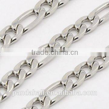 316 Stainless Steel Figaro Chains, Jewellery Link Chains(CHS-K001-32-7mm)