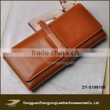 Brown handmade men leather wallets(ZY-19910)