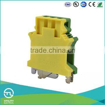 UTL JUT1-16PE Yellow Green Interconnection Screw Ground Terminal Block For Phoenix 2.5-25MM 101A photo-3