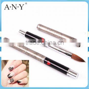 ANY Crystal Acrylic Nails Design Metal Handle Pure Sable Acrylic Nail Art Brush