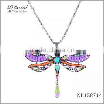 Alloy Dragonfly Pendant Necklace,new Fashion Design Pendant Necklace for Women