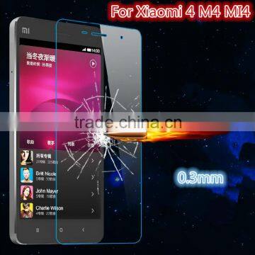 Premium 0.3mm Tempered Glass Front Film Screen Protector Guard For Xiaomi 4 M4 MI4