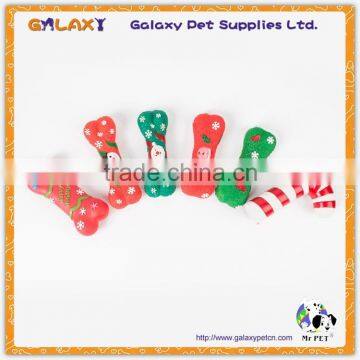 VT7101 Merry Christmas Gift New Vinyl Pet Toys, Funny Colorful Squeaky Rubber Bone for Dogs photo-3