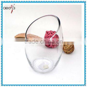 Unique hand blown decorative cylinder clear glass vases cheap