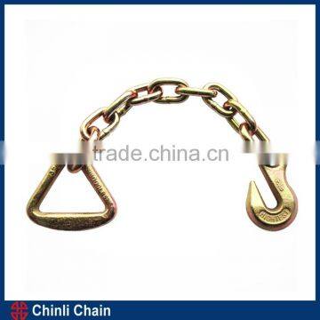 USA Standard Chain With Hooks,Chain With Delta Ring And Grab Hook Each On One End