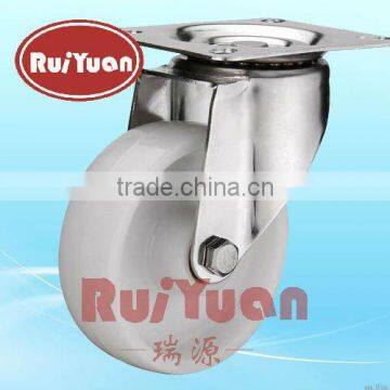 Stainless Steel Swivel Castor With Nylon Wheel