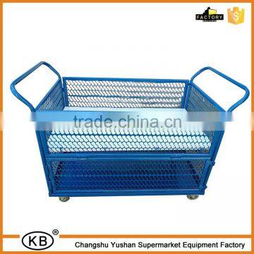 Factory one layer board storage cage with wheels