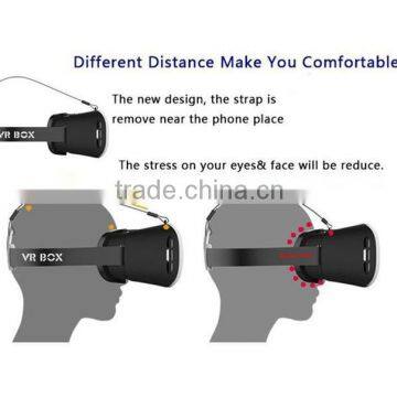 3D VR Box Virtual Reality Headset Adjust Cardboard ABS and Spherical Resin Lens for Iphone Lens photo-5