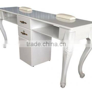 LNE-099 double nail table manicure desk for 2 people salon table