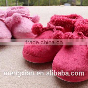 popular cute cheap indoor winter boots with pom poms