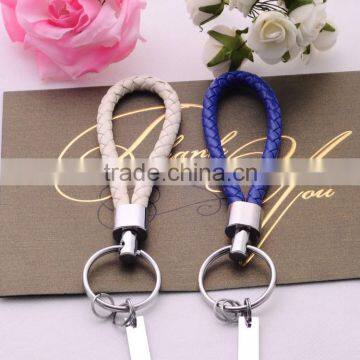 >>>New Fashion Men Key Candy Colors Faux Leather Silver Plated Leather Key Chain/ photo-3