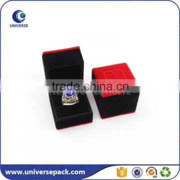 Delicate red velvet jewelry box for ring