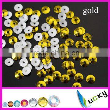 2015 NEWEST Design Fashion Hotfix Spangle Heat Sequin DARK BLUE Middle Hole 3mm 4mm 5mm 6mm photo-2