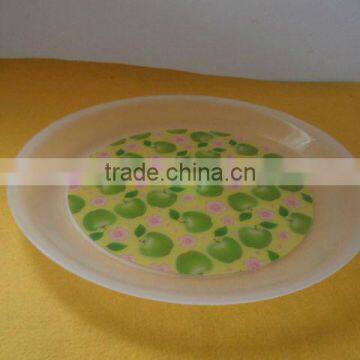 13" Plastic PP Food Dish With Printing Film