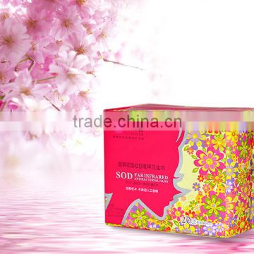 Anion tampons with wing disposable sanitary napkin without plastic