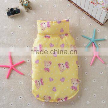 Cute Bear Flower Thermal Winter Tank Cat Dog Pet Wear Pet Apparel photo-4