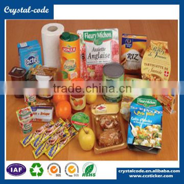 high quality plastic fresh transparent self adhesive food packing label