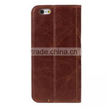 Super quality best selling leather flip case cover for iphone6