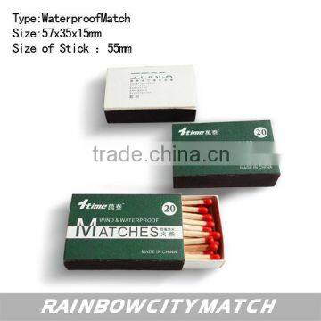 waterproof match boxed match for outdoor goods