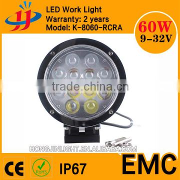 China manufacture 8inch 60w Crees led work light for 4WD 12v off road led for SUV ATV Jeep