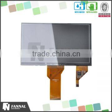 7" industrial touch screen monitor with waterproof WVGA 800*480