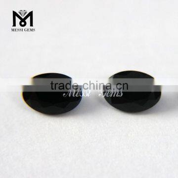 Chinese Wholesale Oval Cut 5*7 mm Agate Black Oval Stone