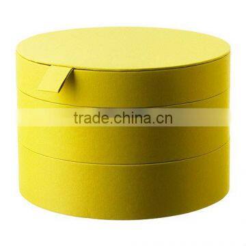 custom yellow printing present box with lid