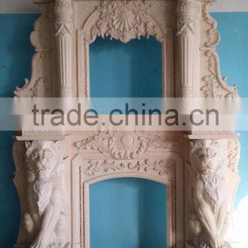 China supplier for nature stone electric fireplace stone fireplace mantel marble fire place frame