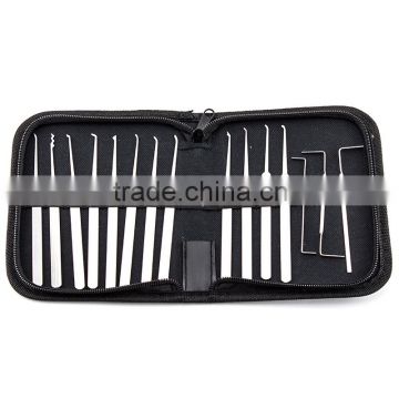 China supplier 16pcs Computer-key-Lock Quick opening Lock Pick set door opening tools for used Locksmith Tools