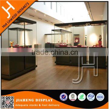 Wholesale metal tempered glass museun display cases for collectibles