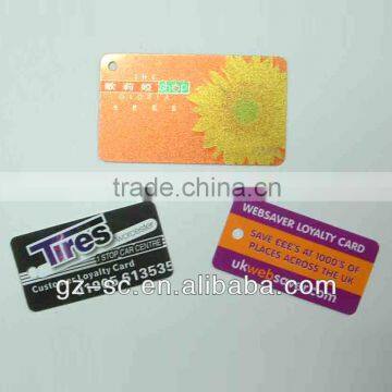 CR80 Standard Size Printed Serial Numbers 128 39 barcode magnetic strip white signature strip smart card