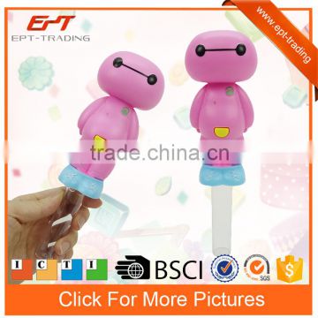 Lovely cartoon doll candy toys with tube for kids