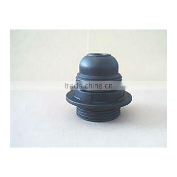 E14 plastic auto locked lampholder with full threaded Skirt