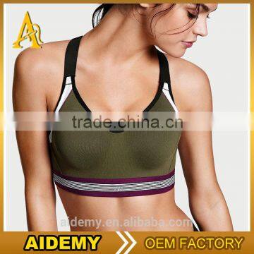 Wholesale Black Breathable Summer Women Padded Sport Bra